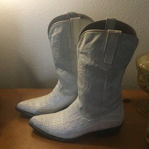 Montana White Caiman boots